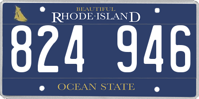RI license plate 824946
