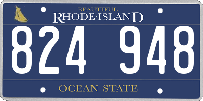 RI license plate 824948