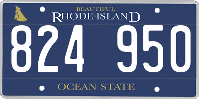 RI license plate 824950