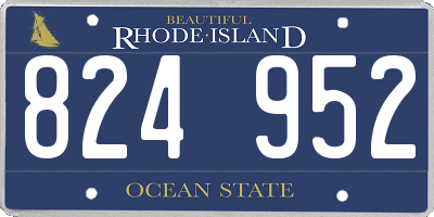 RI license plate 824952