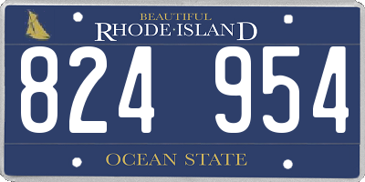 RI license plate 824954