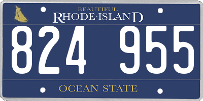 RI license plate 824955