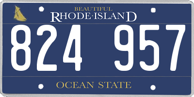 RI license plate 824957