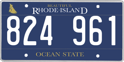 RI license plate 824961