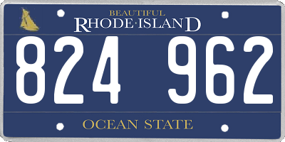 RI license plate 824962