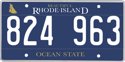 RI license plate 824963