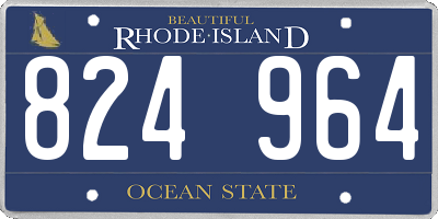 RI license plate 824964