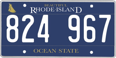 RI license plate 824967