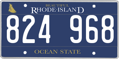 RI license plate 824968