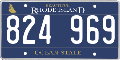 RI license plate 824969