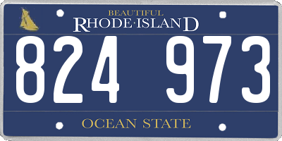 RI license plate 824973