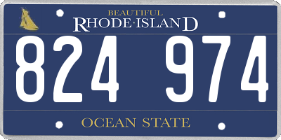 RI license plate 824974