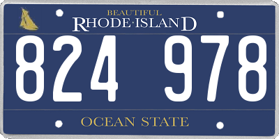 RI license plate 824978
