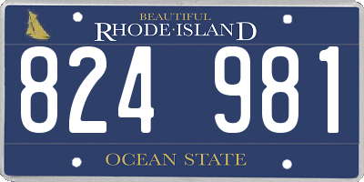 RI license plate 824981