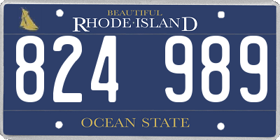 RI license plate 824989