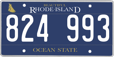 RI license plate 824993