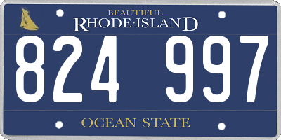 RI license plate 824997