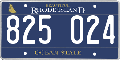 RI license plate 825024