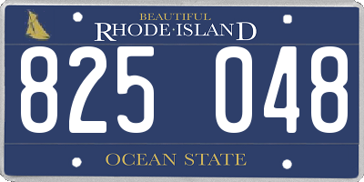 RI license plate 825048