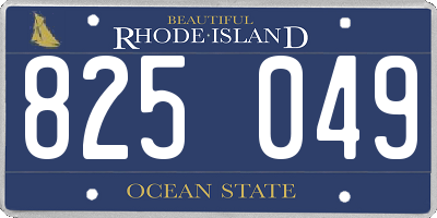 RI license plate 825049