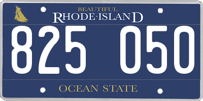 RI license plate 825050