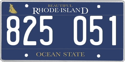 RI license plate 825051