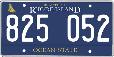 RI license plate 825052