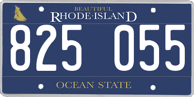 RI license plate 825055