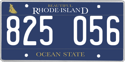 RI license plate 825056