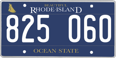 RI license plate 825060