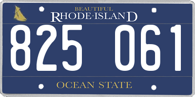 RI license plate 825061