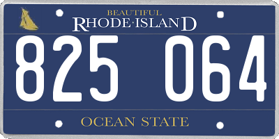 RI license plate 825064