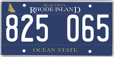 RI license plate 825065