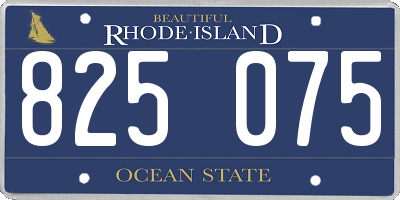 RI license plate 825075