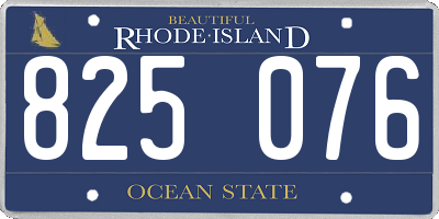 RI license plate 825076