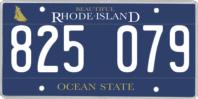RI license plate 825079