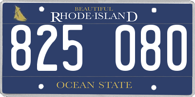 RI license plate 825080