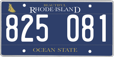 RI license plate 825081