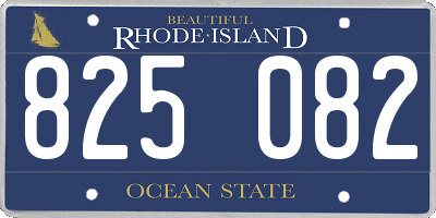 RI license plate 825082
