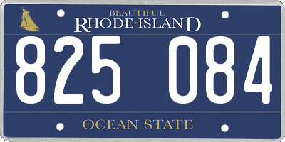 RI license plate 825084