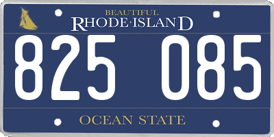 RI license plate 825085