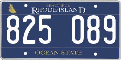 RI license plate 825089