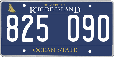 RI license plate 825090