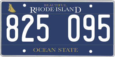 RI license plate 825095