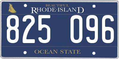 RI license plate 825096