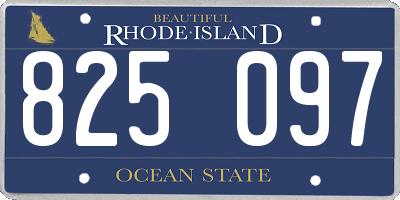 RI license plate 825097