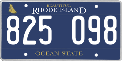 RI license plate 825098