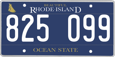 RI license plate 825099