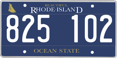 RI license plate 825102