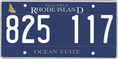 RI license plate 825117